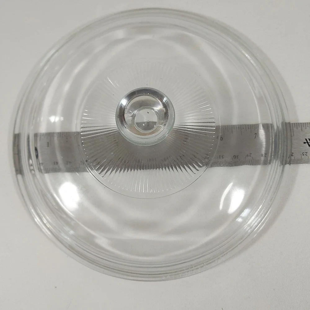 VTG Pyrex 623-C Clear Glass Round Casserole Dish Replacement Lid Cover RIBBED 8